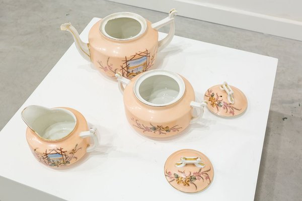 Antique Porcelain Coffee Service Set, Set of 15-UJE-750760