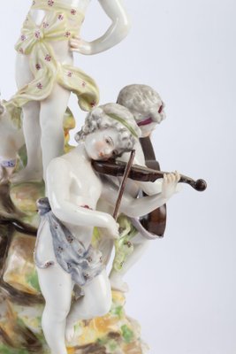 Antique Porcelain Group the Music Players-WFS-744707