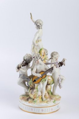 Antique Porcelain Group the Music Players-WFS-744707