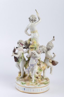 Antique Porcelain Group the Music Players-WFS-744707