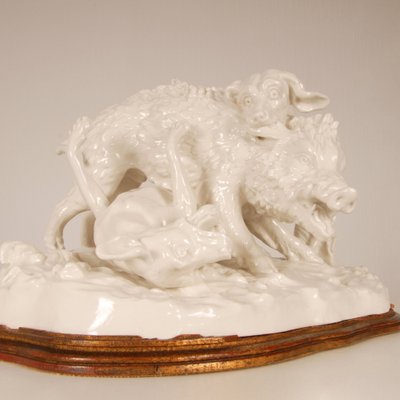 Antique Porcelain Hunting Scene, 19th-Century-GOE-1121728