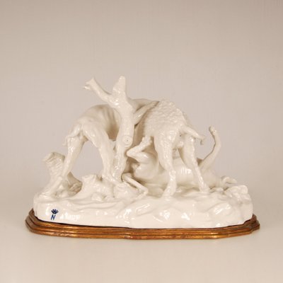 Antique Porcelain Hunting Scene, 19th-Century-GOE-1121728