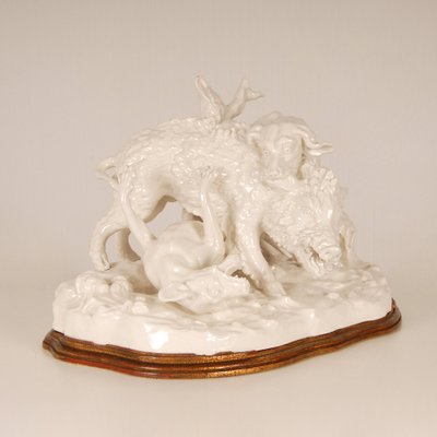 Antique Porcelain Hunting Scene, 19th-Century-GOE-1121728