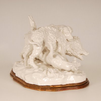 Antique Porcelain Hunting Scene, 19th-Century-GOE-1121728