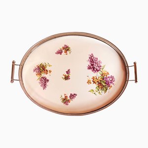 Antique Porcelain Metal Tray, 1930s-ELB-1094557