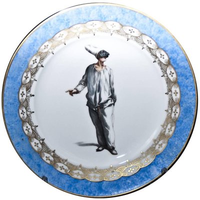 Antique Porcelain Pulcinella Plate-ZCI-751954