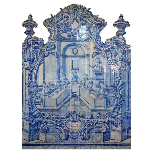 Antique Portuguese Azulejos Saint Antony Decor, 1750