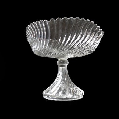 Antique Pressed Glass Bowl on Foot Turbin from Reijmyre, Sweden, 1900s-JKV-2023226