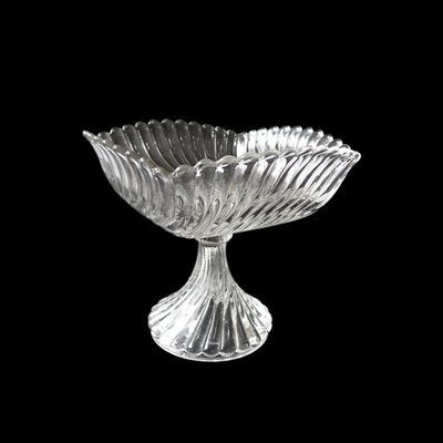 Antique Pressed Glass Bowl on Foot Turbin from Reijmyre, Sweden, 1900s-JKV-2023226