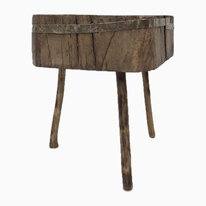 Antique Primitive Butcher's Block in Raw Wood-UX-699039