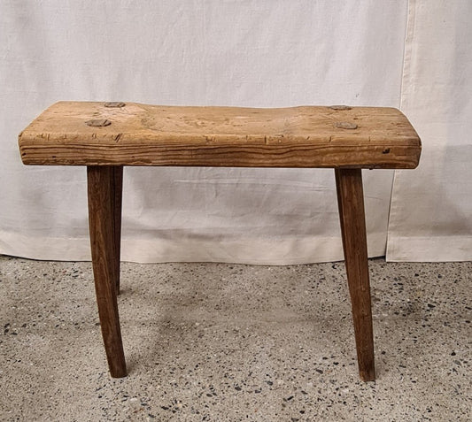 Antique Primitive Wooden Swedish Bench