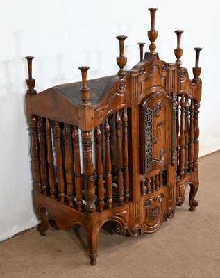 Antique Provencal Bread Cabinet in Walnut, 18th Century-RVK-1440560