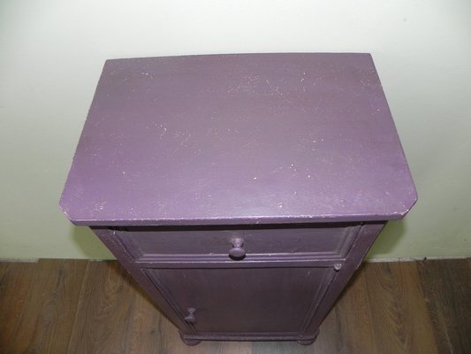 Antique Purple Lacquered Nightstand-CDG-952349