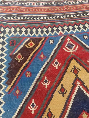 Antique Qashqai Kilim Rug-YMM-1153797