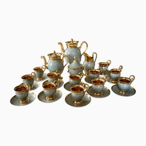 Antique Queen Marie Antoinette Coffee and Tea Service from Rue Thiroux Paris Porcelain, France, 1825, Set of 16-DVX-2025949