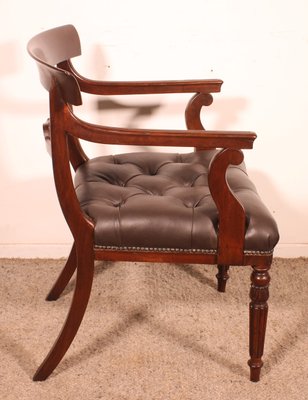 Antique Regency Office Chair in Mahogany, 1810-HPU-2034552