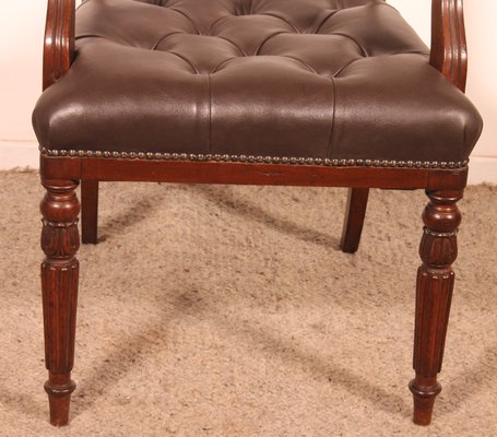 Antique Regency Office Chair in Mahogany, 1810-HPU-2034552