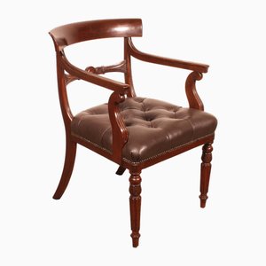 Antique Regency Office Chair in Mahogany, 1810-HPU-2034552