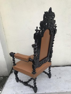 Antique Renaissance 19th Century Throne Chairs-WQQ-1160552