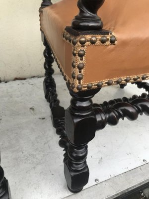 Antique Renaissance 19th Century Throne Chairs-WQQ-1160552