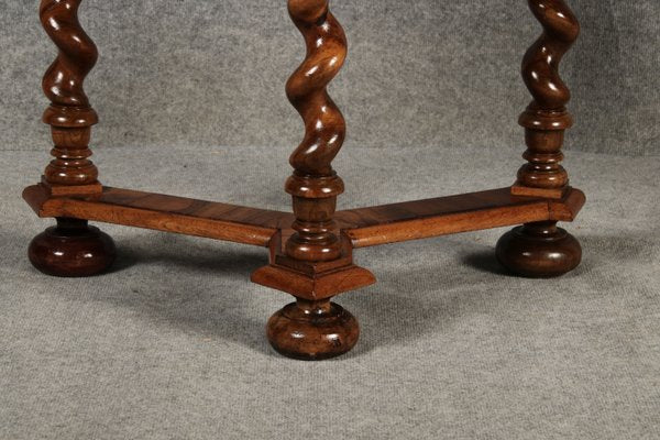 Antique Renaissance Demi Lune Console Table Walnut Inlays, 1700s-DXD-2021900