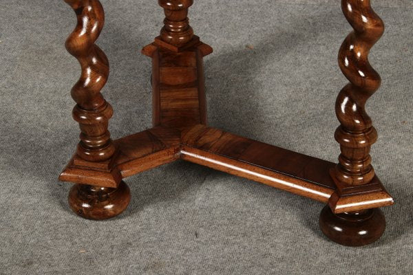 Antique Renaissance Demi Lune Console Table Walnut Inlays, 1700s-DXD-2021900