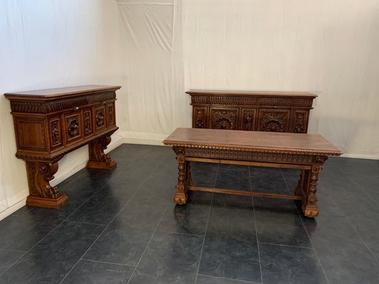 Antique Renaissance Living Room Set, Set of 3-IJR-574251