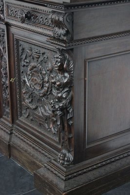 Antique Renaissance Style Carved Sideboard-IJR-593585