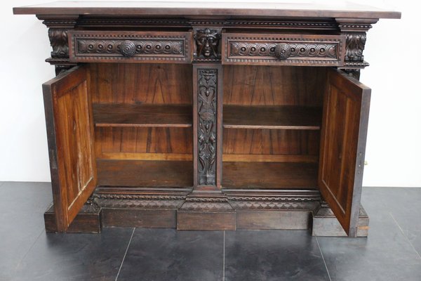 Antique Renaissance Style Carved Sideboard-IJR-593585