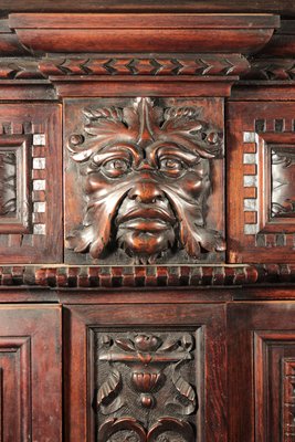 Antique Renaissance Style Carved Sideboard-IJR-593585