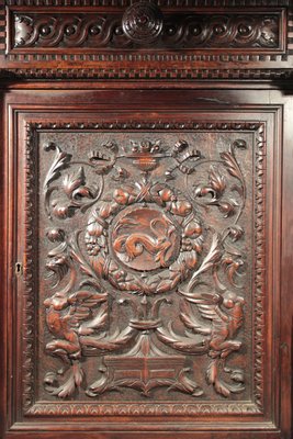 Antique Renaissance Style Carved Sideboard-IJR-593585