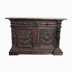 Antique Renaissance Style Carved Sideboard-IJR-593585