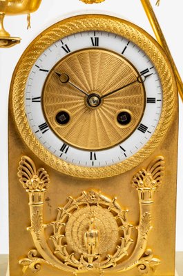 Antique Restoration Period Gilt Bronze Pendulum Clock-UQL-887421