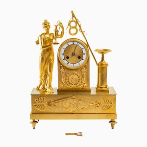 Antique Restoration Period Gilt Bronze Pendulum Clock-UQL-887421