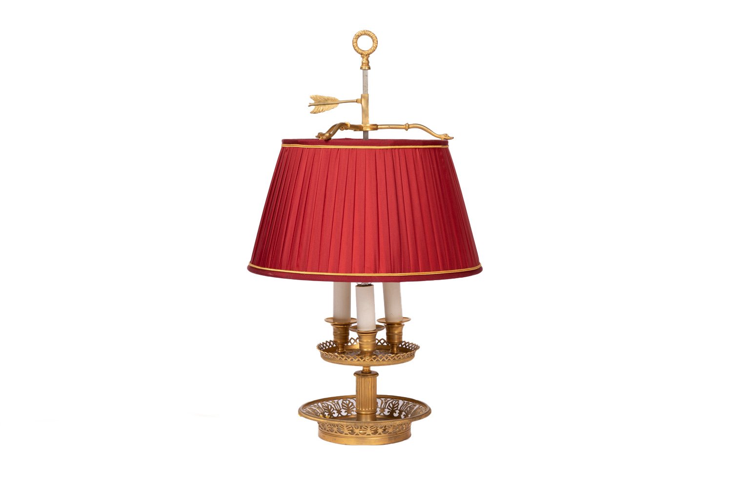 Antique Restoration Style Gilt Bronze Table Lamp, 1900s