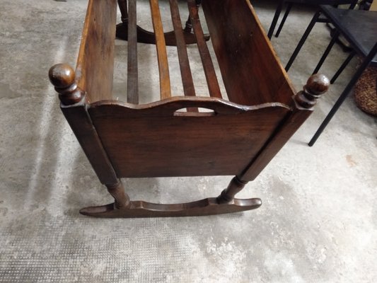 Antique Rocking Cradle in Walnut-ZFY-1186294