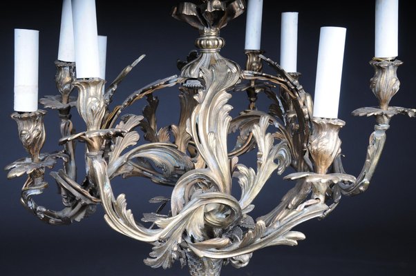 Antique Rococo Bronze Crown Chandelier, 1900s-FLW-1402155