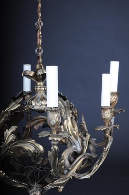 Antique Rococo Bronze Crown Chandelier, 1900s-FLW-1402155