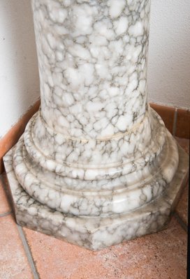 Antique Roman Column in Flowery Alabaster-KKK-1777407