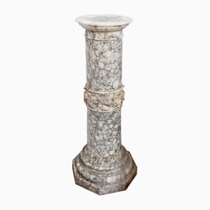 Antique Roman Column in Flowery Alabaster-KKK-1777407