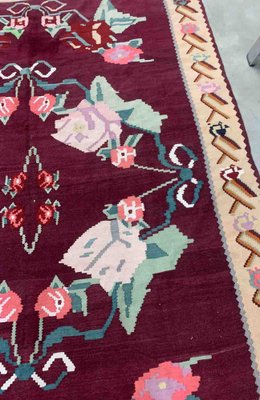 Antique Romanian Handmade Bessarabian Kilim, 1960s-JZV-1397334