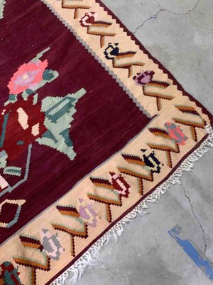 Antique Romanian Handmade Bessarabian Kilim, 1960s-JZV-1397334