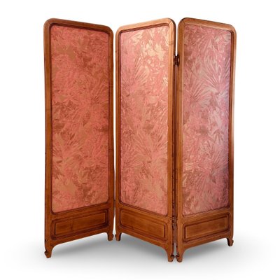 Antique Room Divider Screen with Japanese Style Jacquard-NOT-1807314