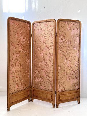 Antique Room Divider Screen with Japanese Style Jacquard-NOT-1807314