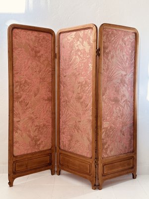 Antique Room Divider Screen with Japanese Style Jacquard-NOT-1807314