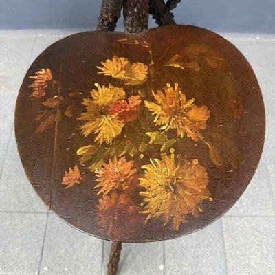 Antique Rose Branches Plant Table with Flower-Painted Plateaus-NPL-2016950