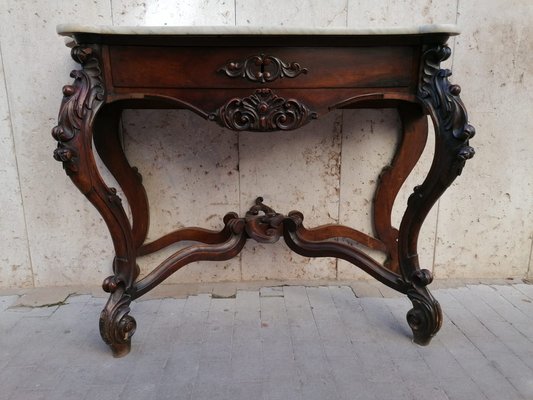 Antique Rosewood Console Tables, Set of 2-OLY-847983