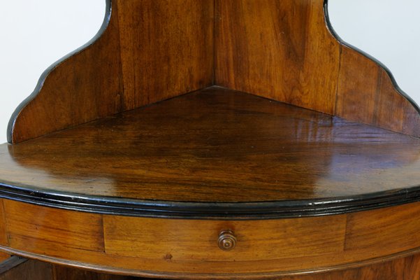 Antique Rounded Front End Walnut Corner Sideboard-GAP-659013