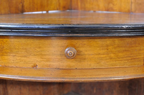 Antique Rounded Front End Walnut Corner Sideboard-GAP-659013