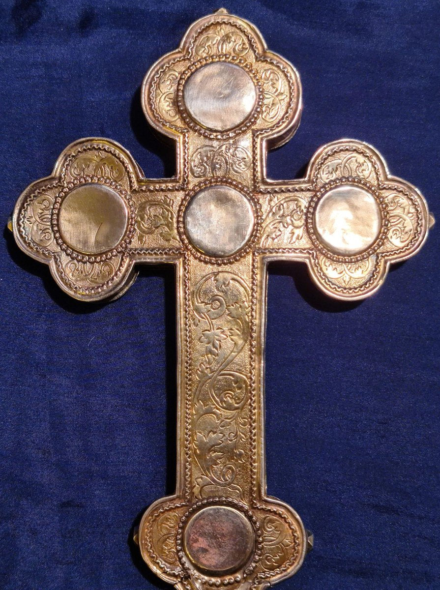 Antique Russian Baroque Altar Cross, Russia, 1770s